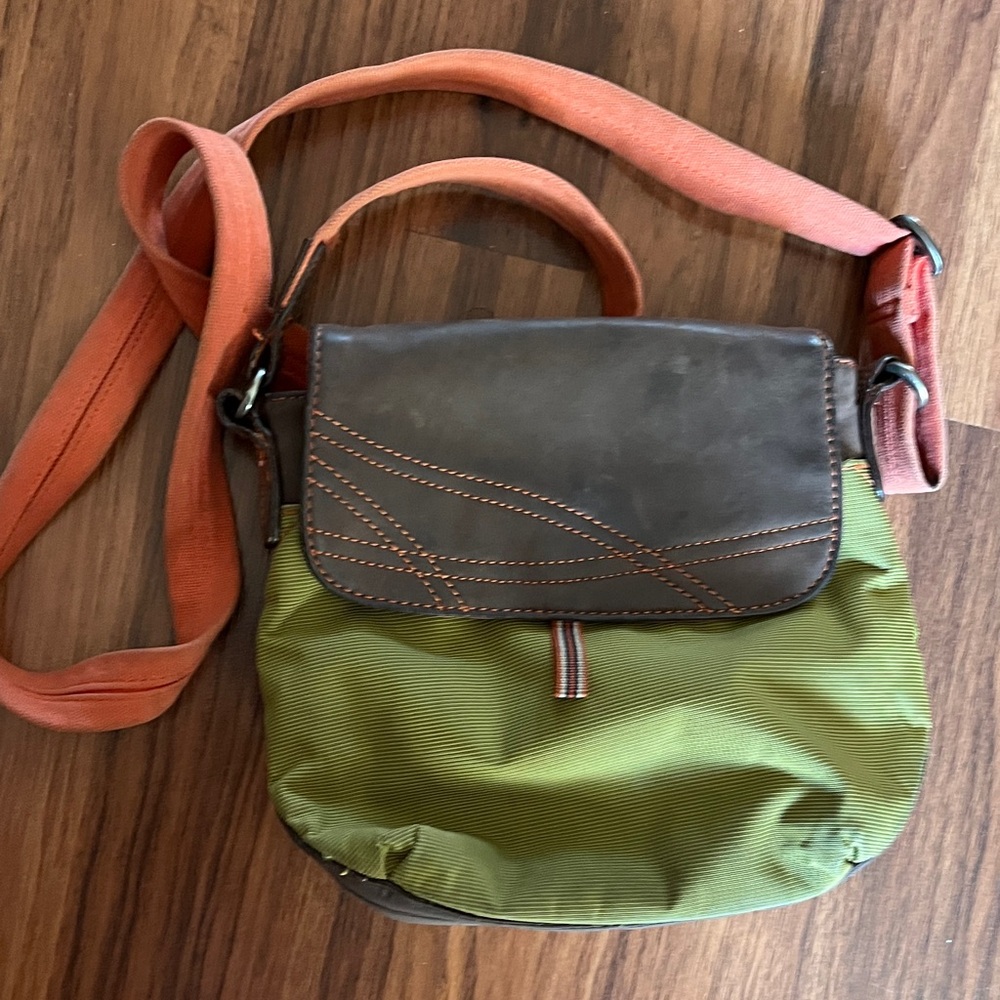 Ellington leather and canvas purse